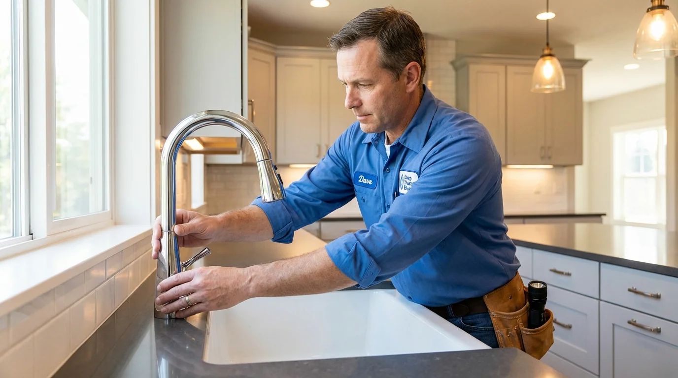 Kitchen faucet installation by Johns Plumbing LLC in Calexico